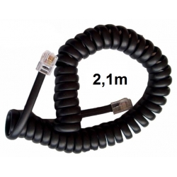 Kabel telefoniczny słuchawka 7 ft czarny - 2,1m